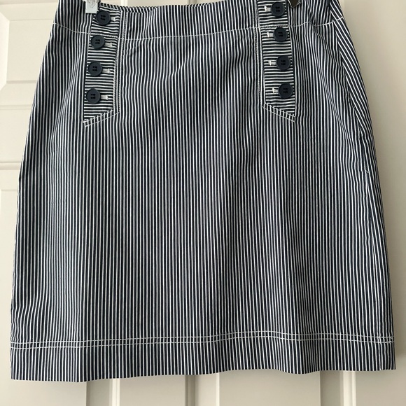 Talbots Striped Navy and White Women's Skirt - Picture 1 of 1